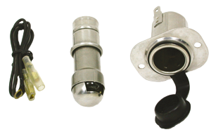 Allpa Zigarettenanzünder aus Edelstahl mit Beleuchtung – Stecker, Feuerzeug und Kabel