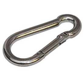Karabijnhaken, snap haken - Standaardkwaliteit - Standaarduitvoering Roestvrij staal A4 AISI316 5 mm
