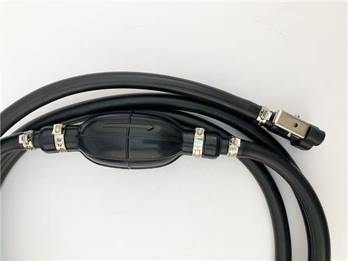 Hollex brandstofslang 8mm met knijpbal Johnson koppeling motorzijde