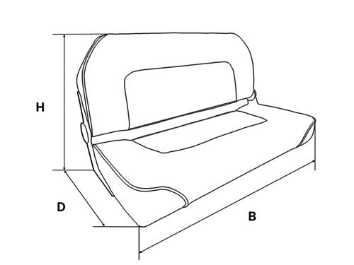 Hollex stuurbank Twin Star crème/navy