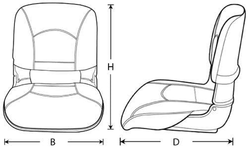 Boat Seat Bright Star foldable white – Hollex seat shell