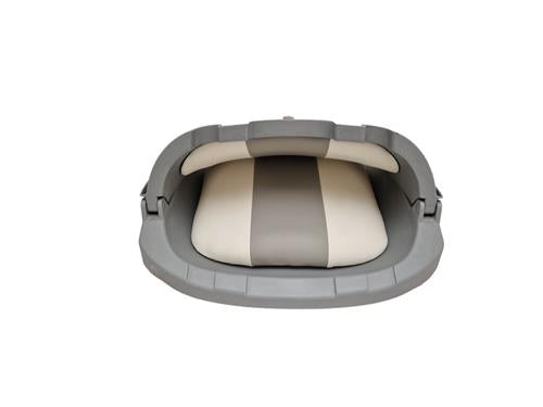 wit lichtgrijze bootstoel fish star hollex comfortabele visstoel met diepe zit voor ingeklapt