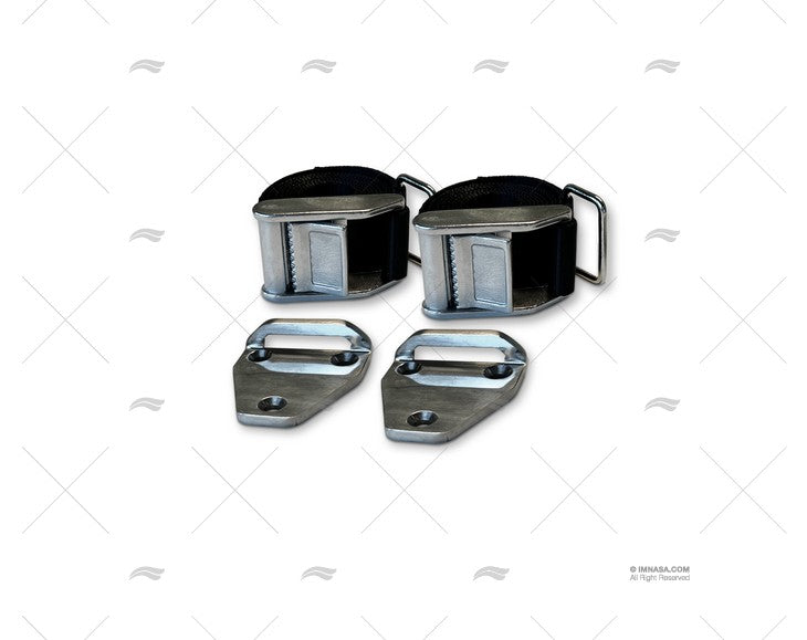 RVS zwemtrap voor opblaasbare boten met 4 treden – telescopisch ontwerp met spanbanden en montageplaten