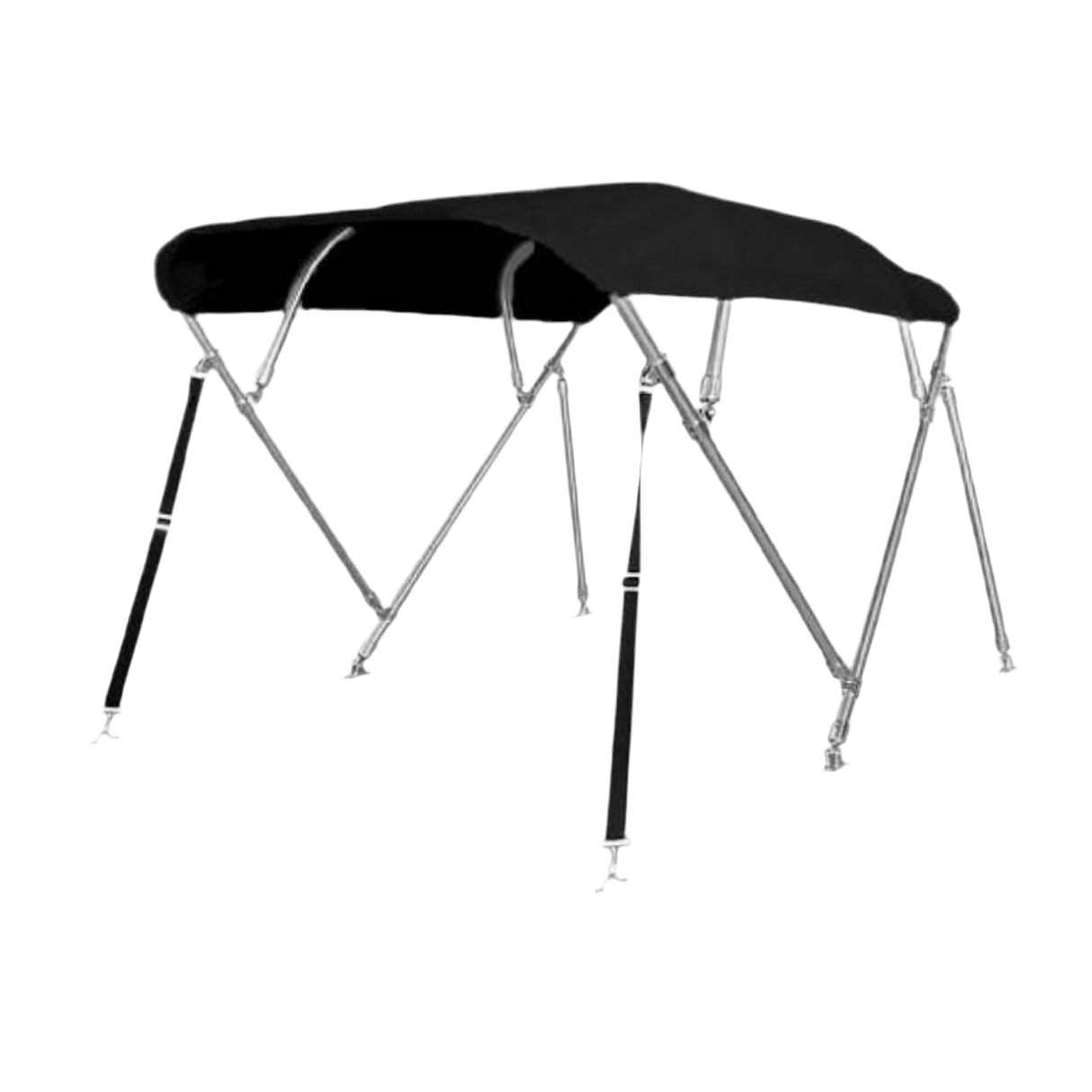Sunmaster DeLuxe 4-boogs Biminitop – 232 cm | 25 mm RVS antraciet grijs