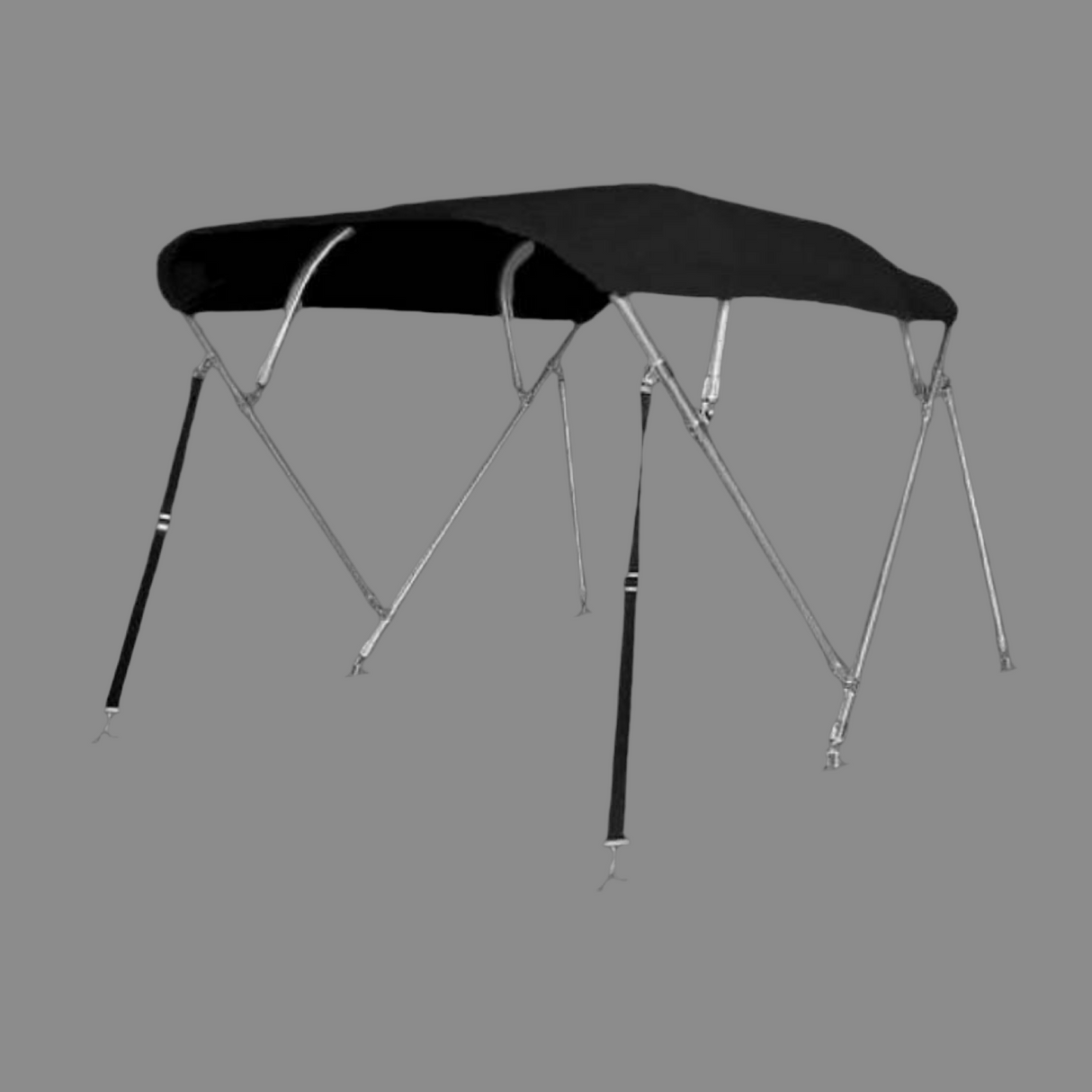 Sunmaster DeLuxe 4-boogs Biminitop – 232 cm | 25 mm RVS antraciet grijs