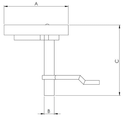 Hollex Lukengriff abschließbar 64mm