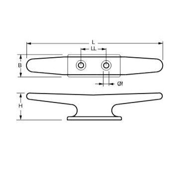 Klamp Kikker boot Roestvrij Staal AISI316 125mm