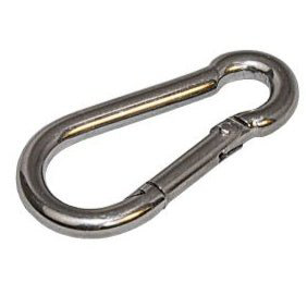 Karabijnhaken, snap haken - Standaardkwaliteit - Standaarduitvoering Roestvrij staal A4 AISI316 10 mm