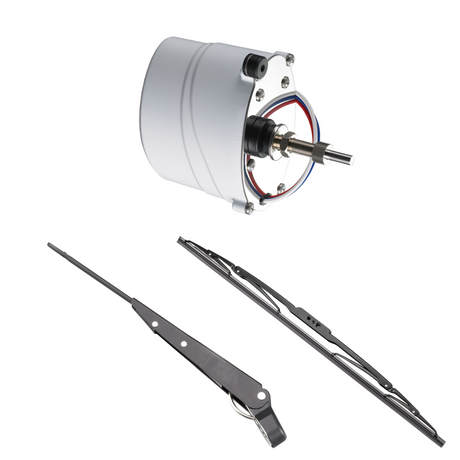 Complete 12V ruitenwisserset met motor, verstelbare wisserarm en 280 mm blad voor boten