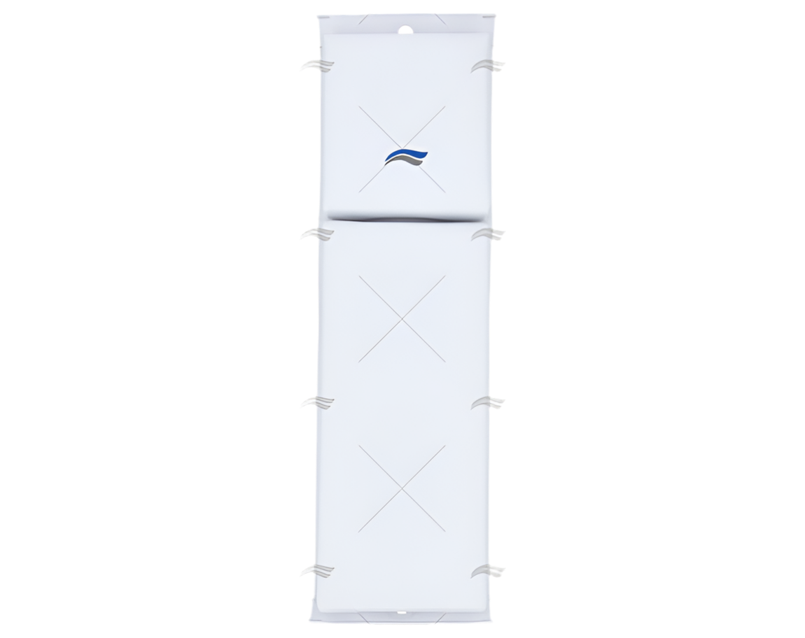 Witte contour fender HH-1C 610x152x63 mm met hoekontwerp en schuimvulling voor optimale bescherming.