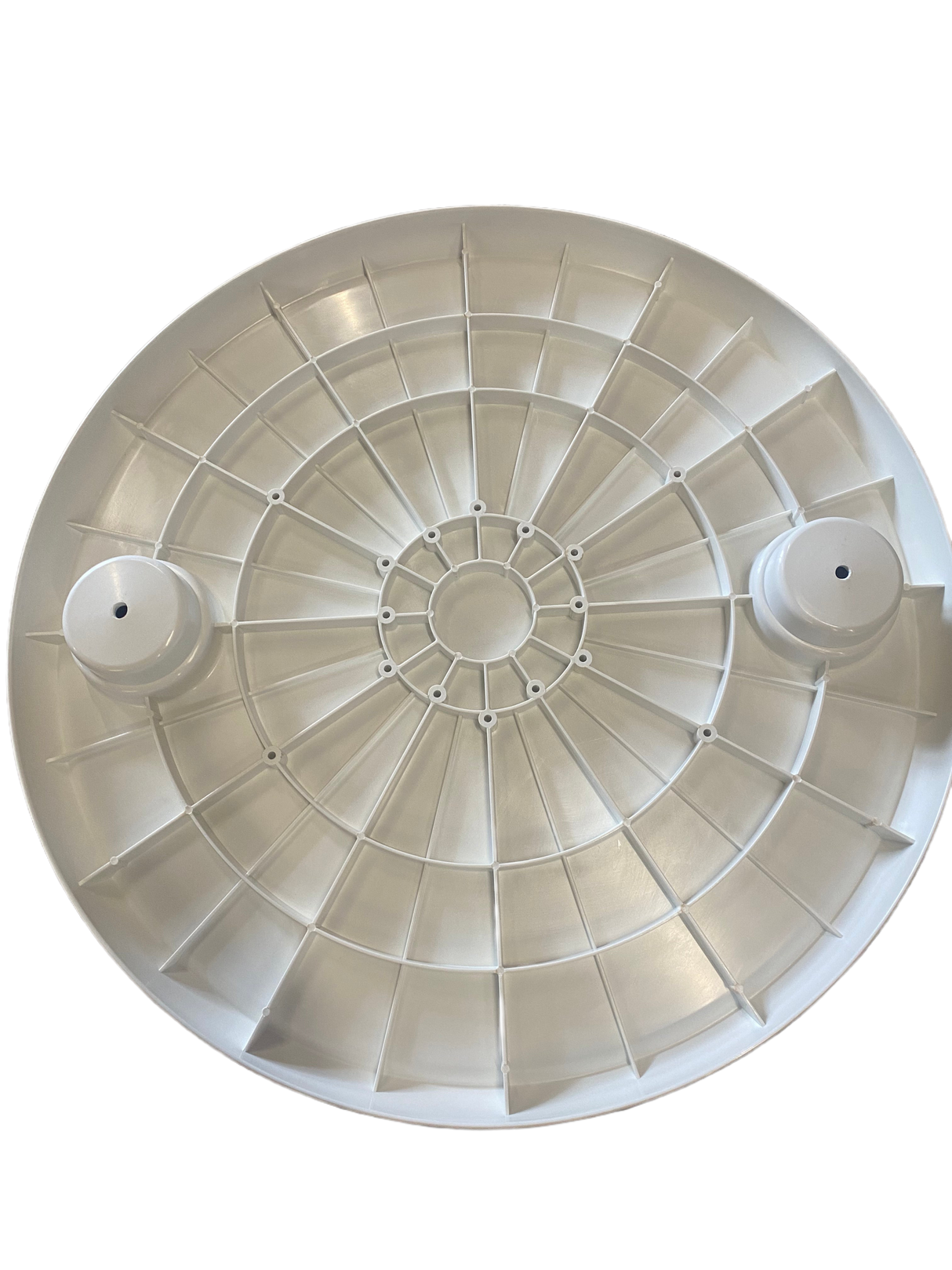 Round - White Table Top Boat - Ø 60 cm with 4 Cup Holders