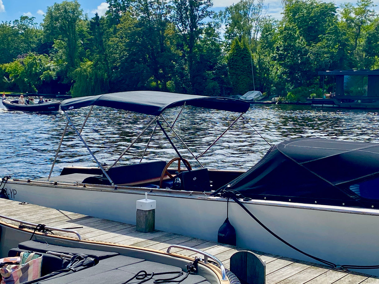 Sunmaster DeLuxe 3-boogs Biminitop XXL – Lengte 220 cm | 25 mm RVS