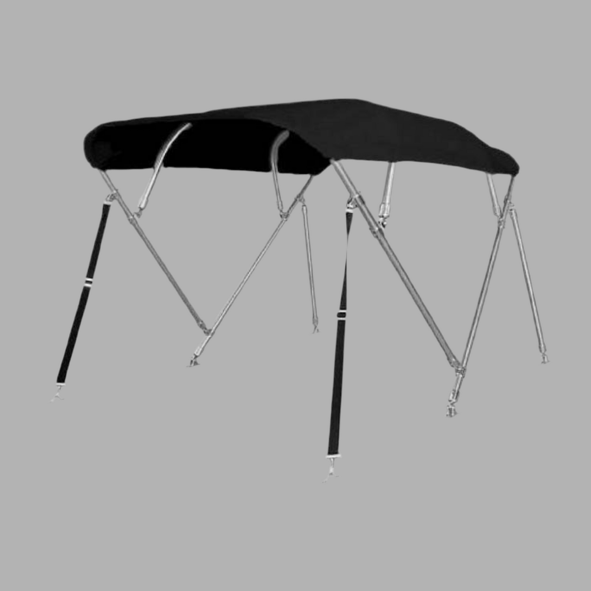 Sunmaster DeLuxe 4-boogs Biminitop – 232 cm | 25 mm RVS antraciet grijs