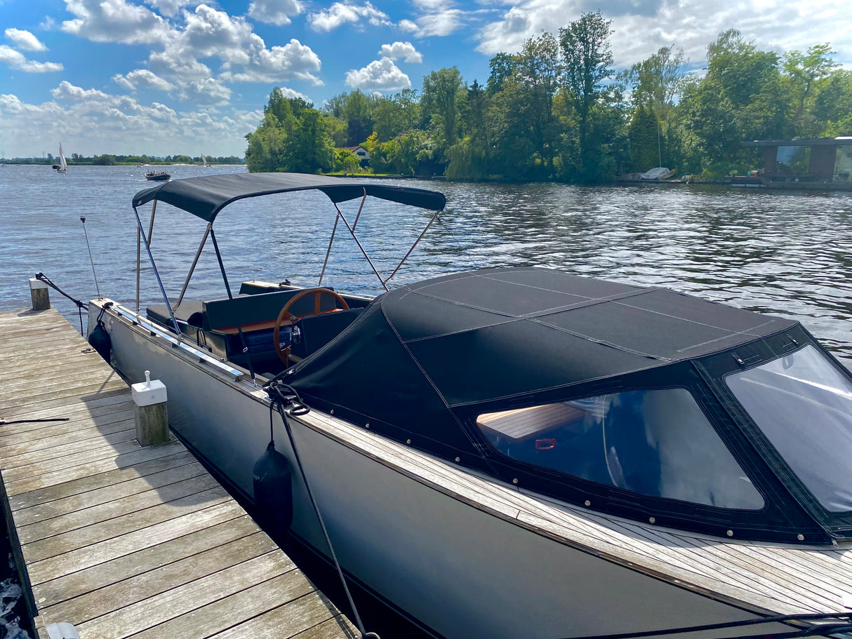 Sunmaster DeLuxe 3-boogs Biminitop XXL – Lengte 220 cm | 25 mm RVS