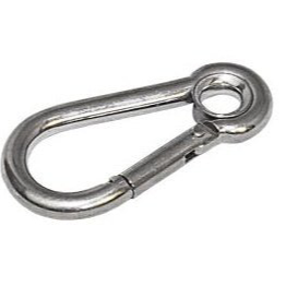 Carabiners, snap hooks - Standard quality - Standard version with eye Stainless steel A4 AISI316