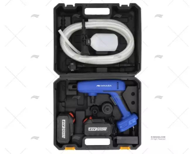 Draadloze hogedrukreiniger met accessoires en 5 meter slang voor gebruik bij boot, auto of tuin