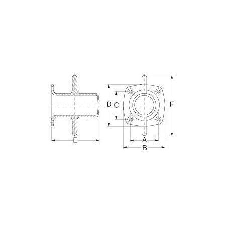 Kruiskikker bolder Roestvrij staal AISI316 Hoogte ca. 72 mm - Bateau Bootservice