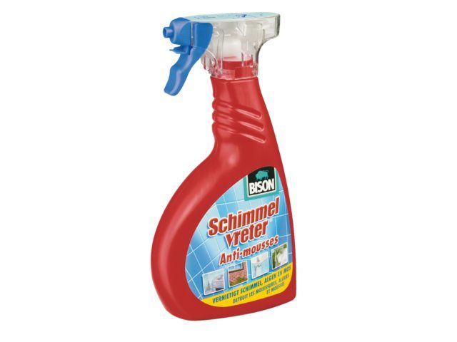 Schimmelvreter® spray, verwijdert schimmel en algen, krachtige schuimformule voor binnen en buiten.