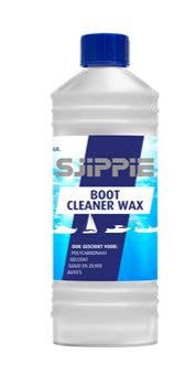Sjippie Bootwax voor diepe glans en bescherming, verwijdert zwarte strepen en zoutaanslag op niet-poreuze bootoppervlakken.