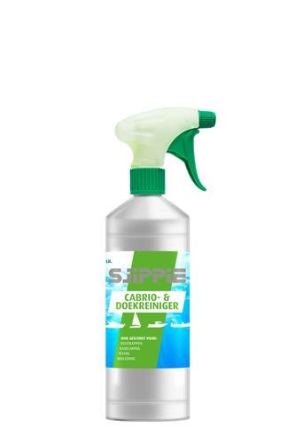 Sjippie cabrio & doekreiniger – krachtige reiniger voor cabriodoek, veilig voor kunststof, RVS en polyester, in jerrycan van 1L.