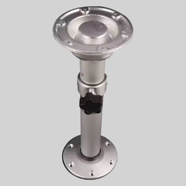 Ovaal zwart tafelblad met verstelbare tafelpoot