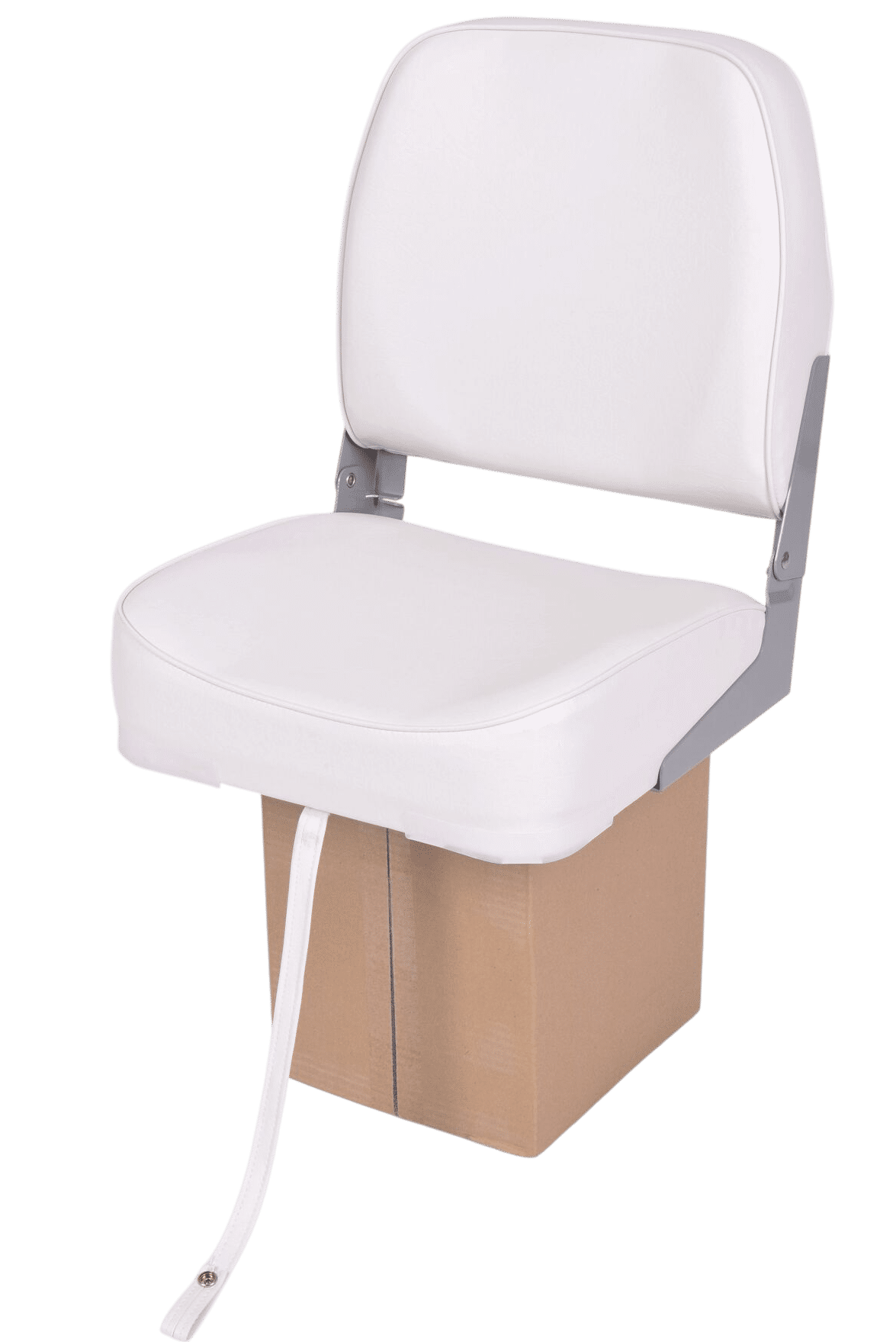 witte inklapbare bootstoelen met kussen en klapbare rugleuning