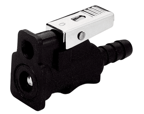 Yamaha brandstofadapter met snelkoppeling voor 8 mm of 9,5 mm brandslang voor buitenboordmotor.