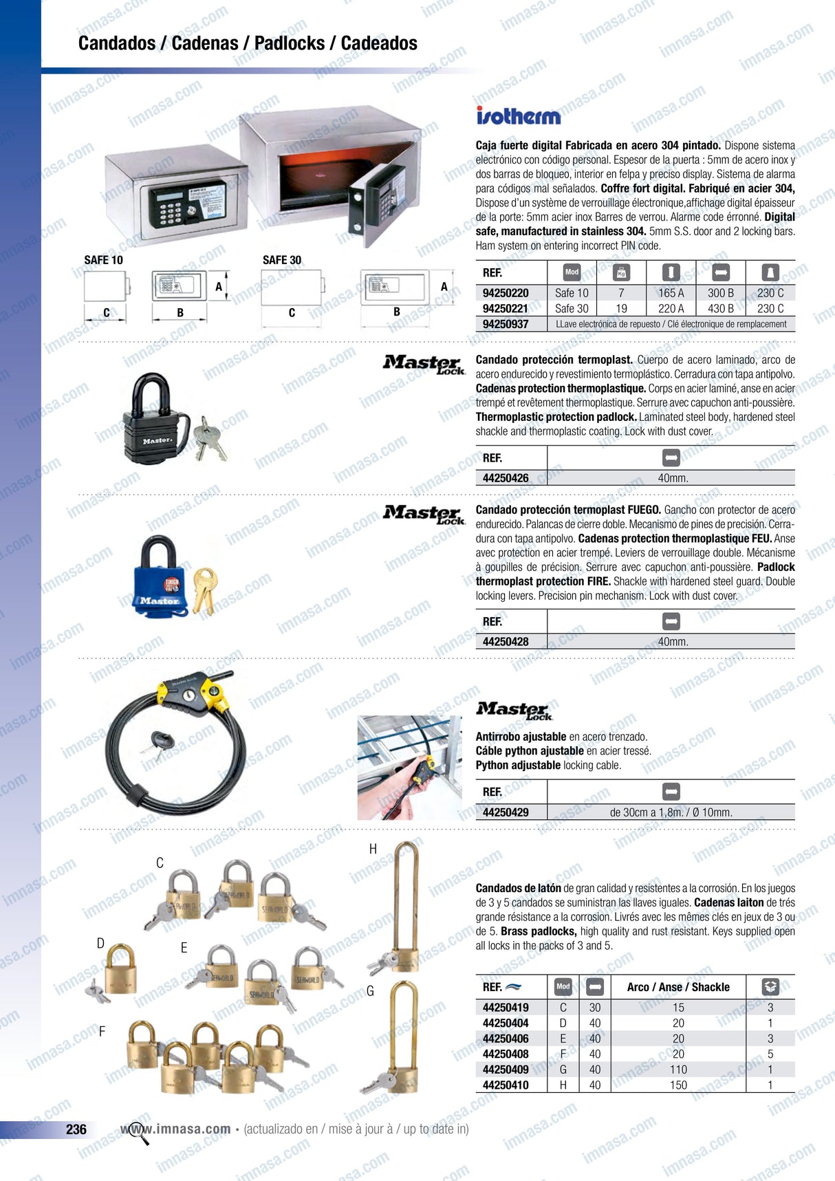 Master Lock adjustable cable lock steel 1.80 m – Ø10 mm