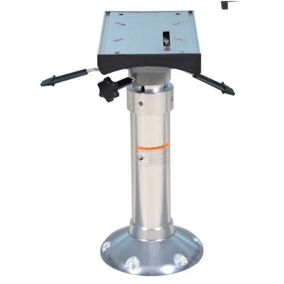 Air powered stoelpoot voor boot, verstelbaar 43-61 cm, met slede en aluminium voetplaat