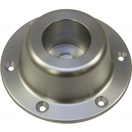 Oval black table top with table leg – complete and stable