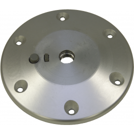 Oval black table top with table leg – complete and stable