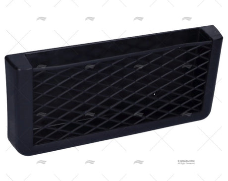 Zwarte objecthouder van 270 x 115 x 32 mm met open bovenkant – kunststof houder voor dashboard of wand (ref. 04000528)