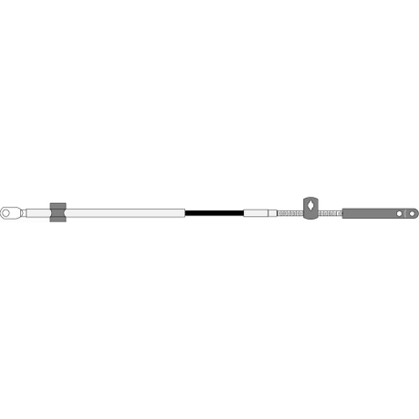 SeaStar CC179 bedieningskabel met snap-in clipaansluiting voor Mercury buitenboordmotoren zonder schroefdraad