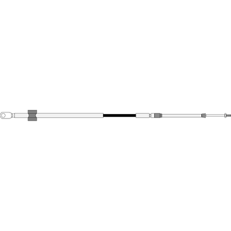 SeaStar CC210 bedieningskabel met grove schroefdraad 1/4-28 UNF, geschikt voor oudere motoren zoals Johnson, Evinrude en Volvo