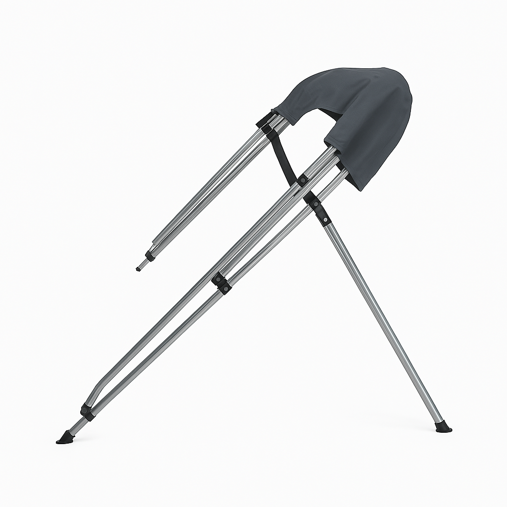 Anthrazitgraues 4-Bogen-Biminitop – 244 cm lang – Navishade