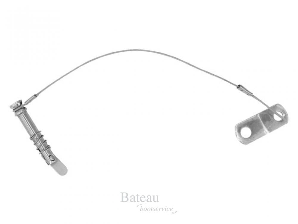 RVS pin met kabel voor deksteun biminitop - Bateau Bootservice