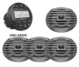 Hertz HMR 10D SET-DMR DAB+ radio met 4 speakers zwart