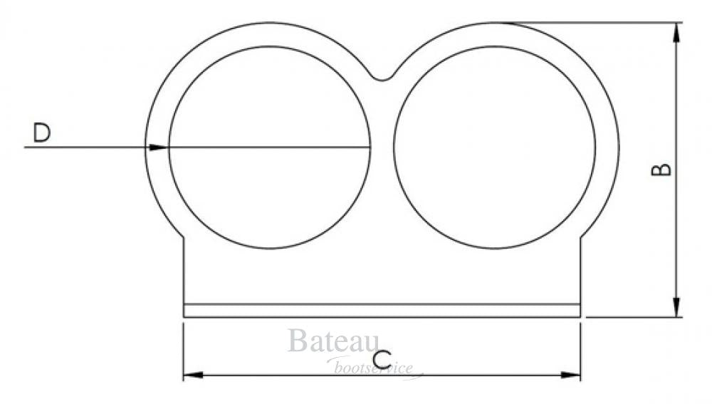 Hollex Bekerhouder dubbel 102x138mm