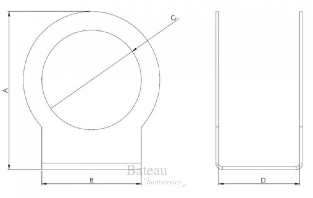 Hollex Bekerhouder enkel 111x70mm
