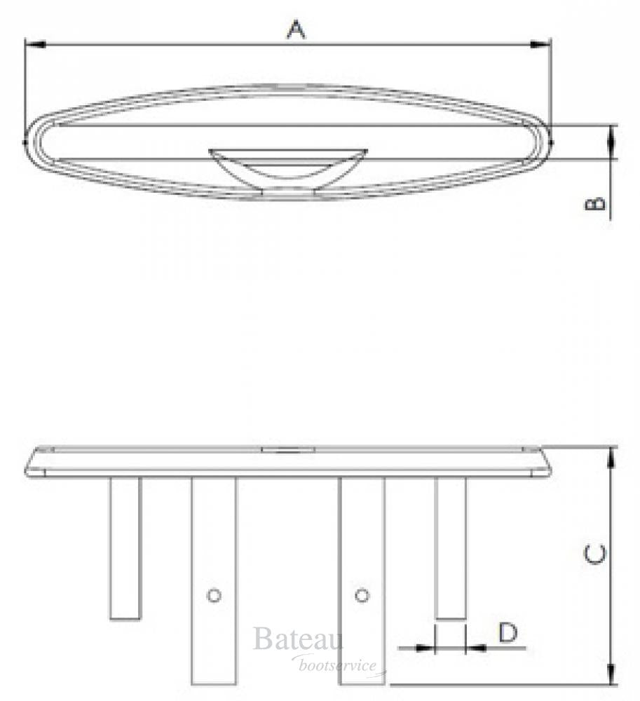 Hollex verzonken kikker 152mm - Bateau Bootservice