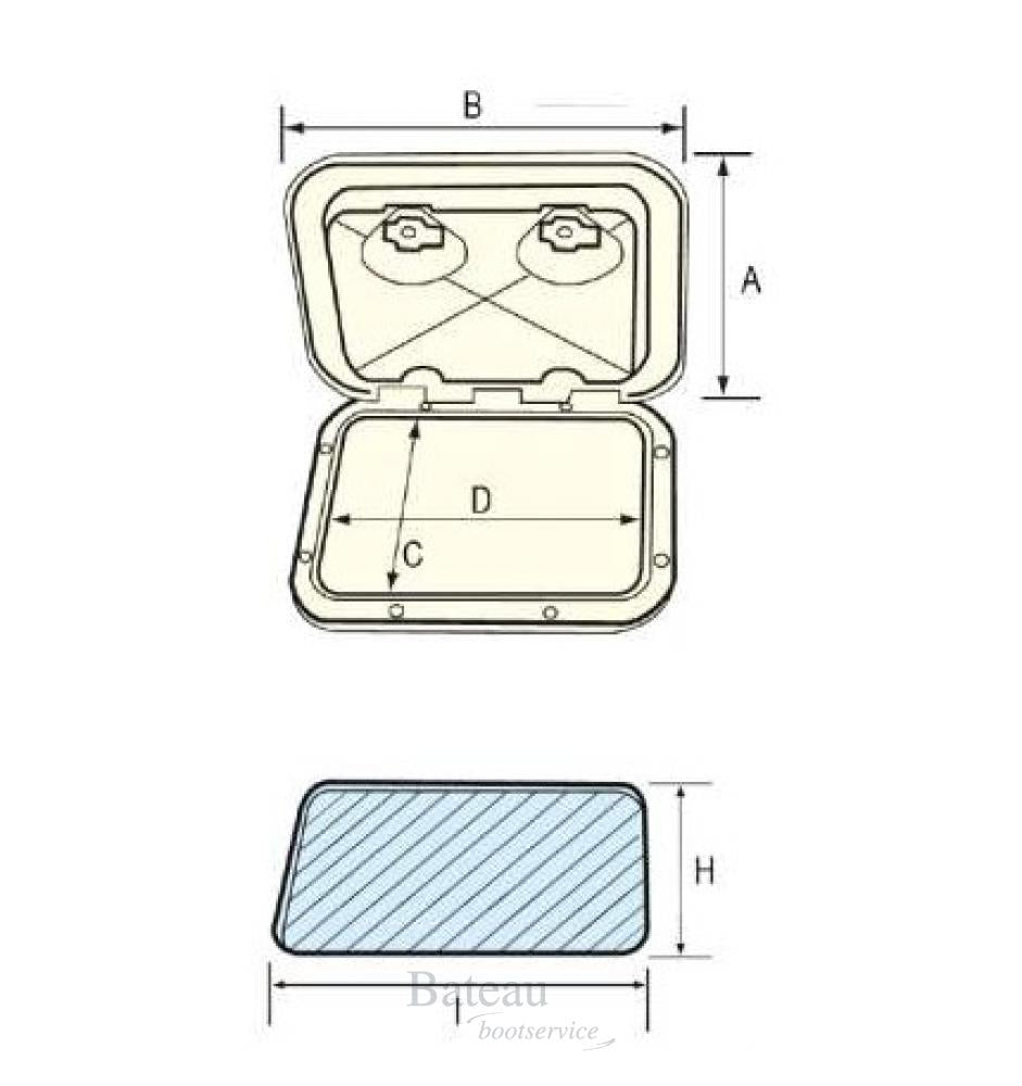 INSPECTIE LUIK WIT TOP LINE 270x375 mm