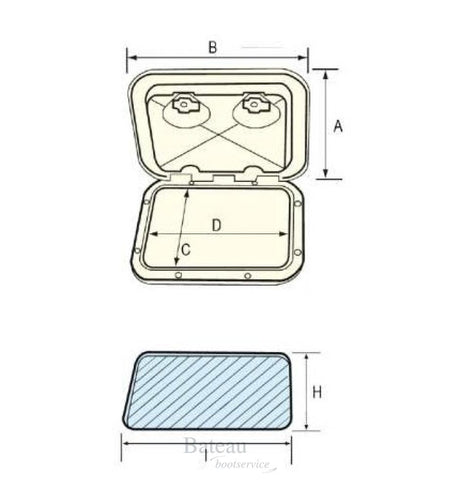 INSPECTIE LUIK WIT TOP LINE 270x375 mm