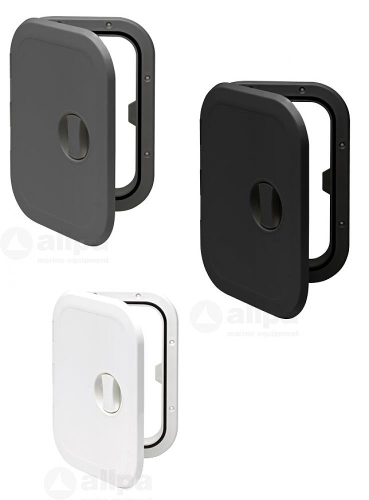 Kunststof Luik, 373x270mm, 1x Sluiting, 180º