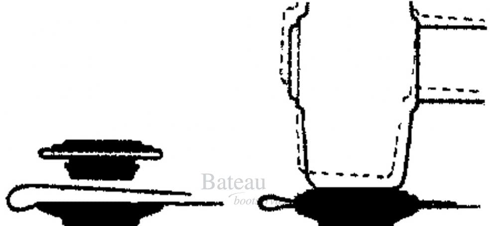 Zeiloog 12x kunststof - 14 mm - kleur blauw - Bateau Bootservice