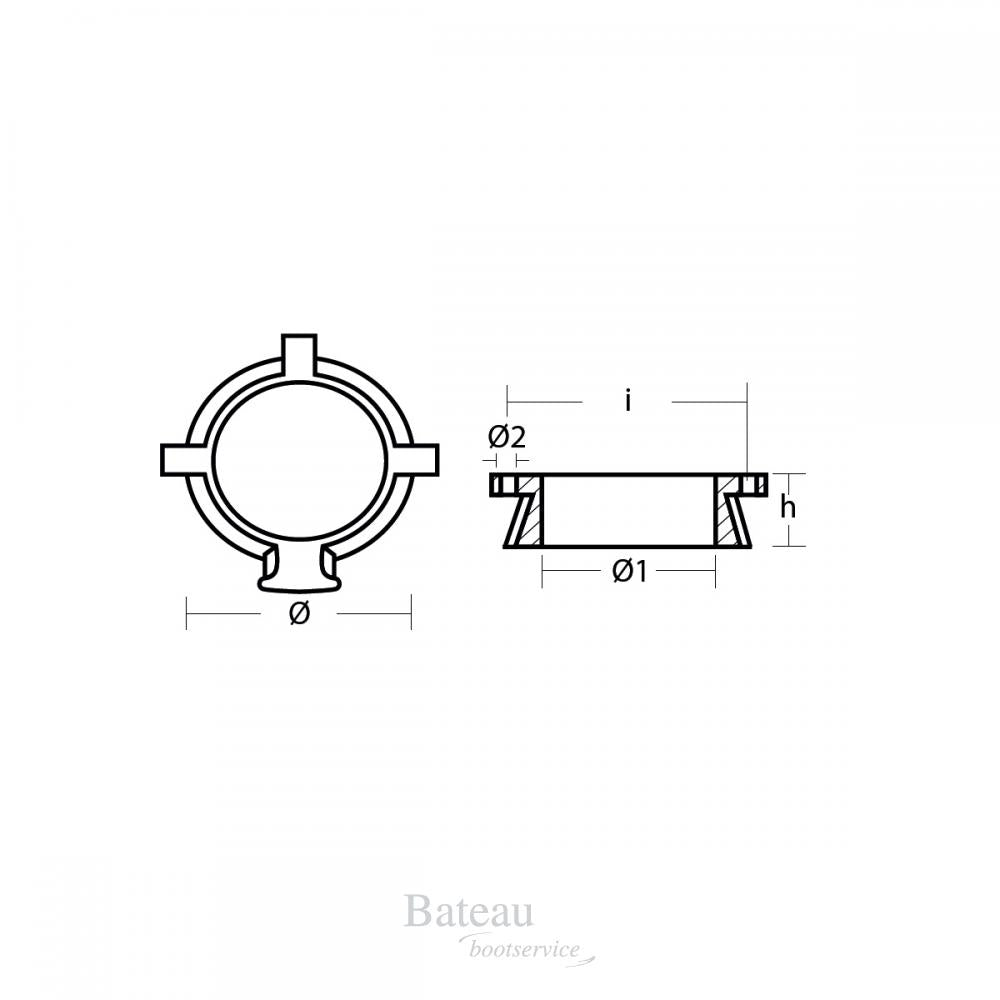 Mercruiser Bearing Carrier anode Magnesium - Bateau Bootservice