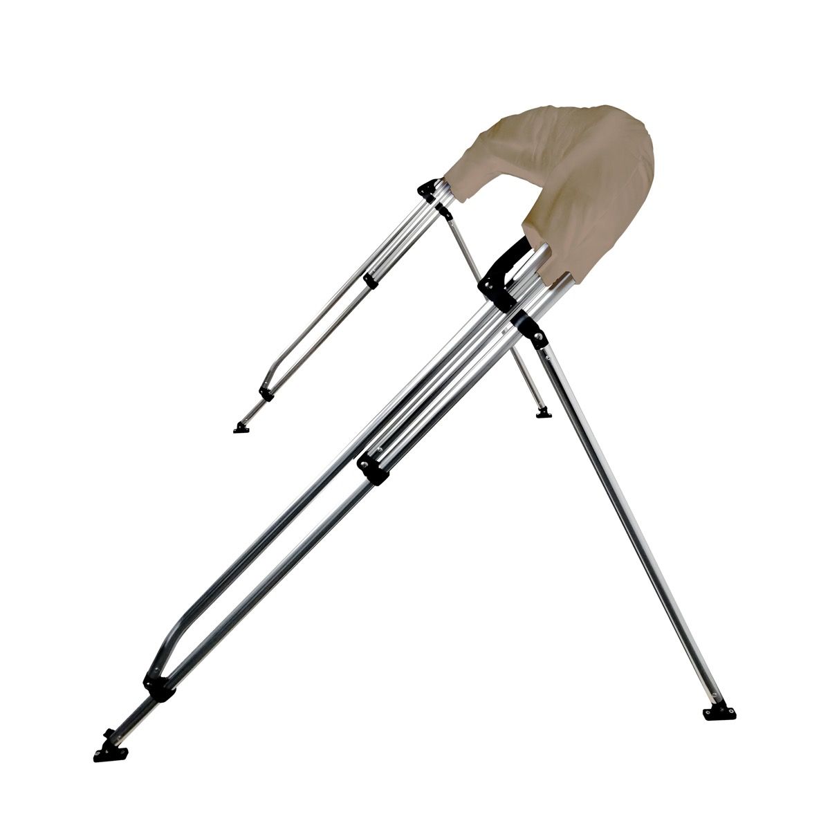 Beige taupe aluminium Navishade biminitop - Bateau Bootservice