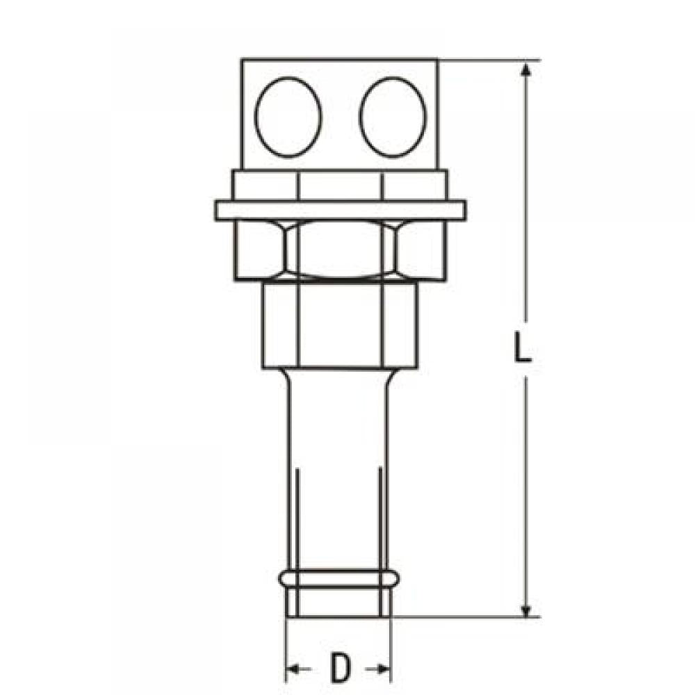 ONTLUCHTINGSNIPPEL RVS RECHT TBV SLANG Ø16