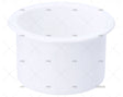 Witte inbouw bekerhouder van ABS-kunststof – Ø50 mm x 76 mm, compact model voor boot of camper (ref. 44250811)