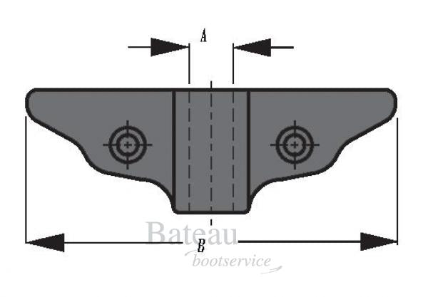 Roeidolhouder per paar zijmontage - Bateau Bootservice
