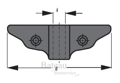 Roeidolhouder per paar zijmontage - Bateau Bootservice